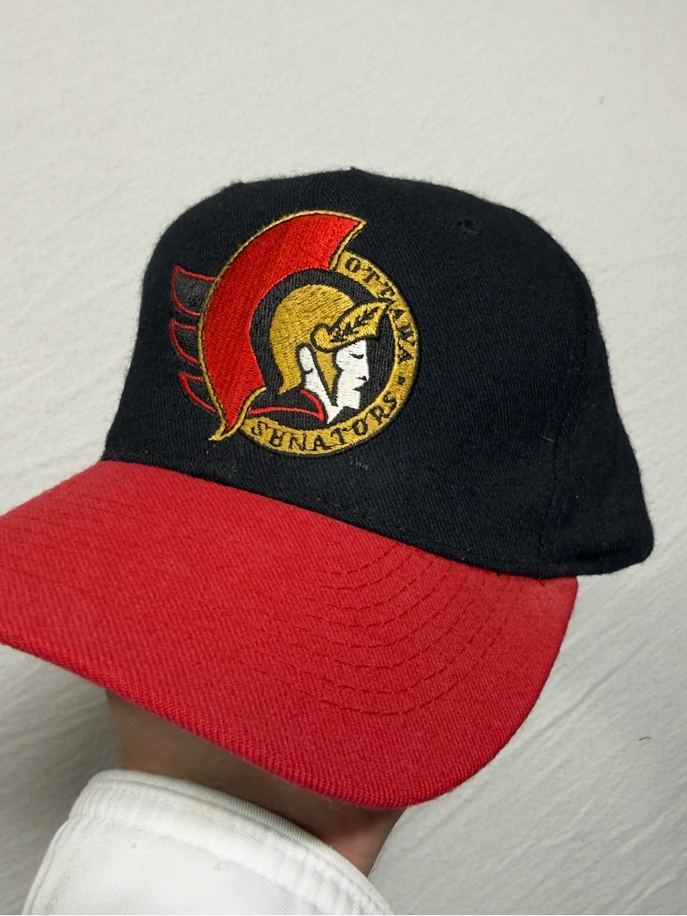 Vintage Ottawa senators 1990s Black and Red Senators Baseball Cap